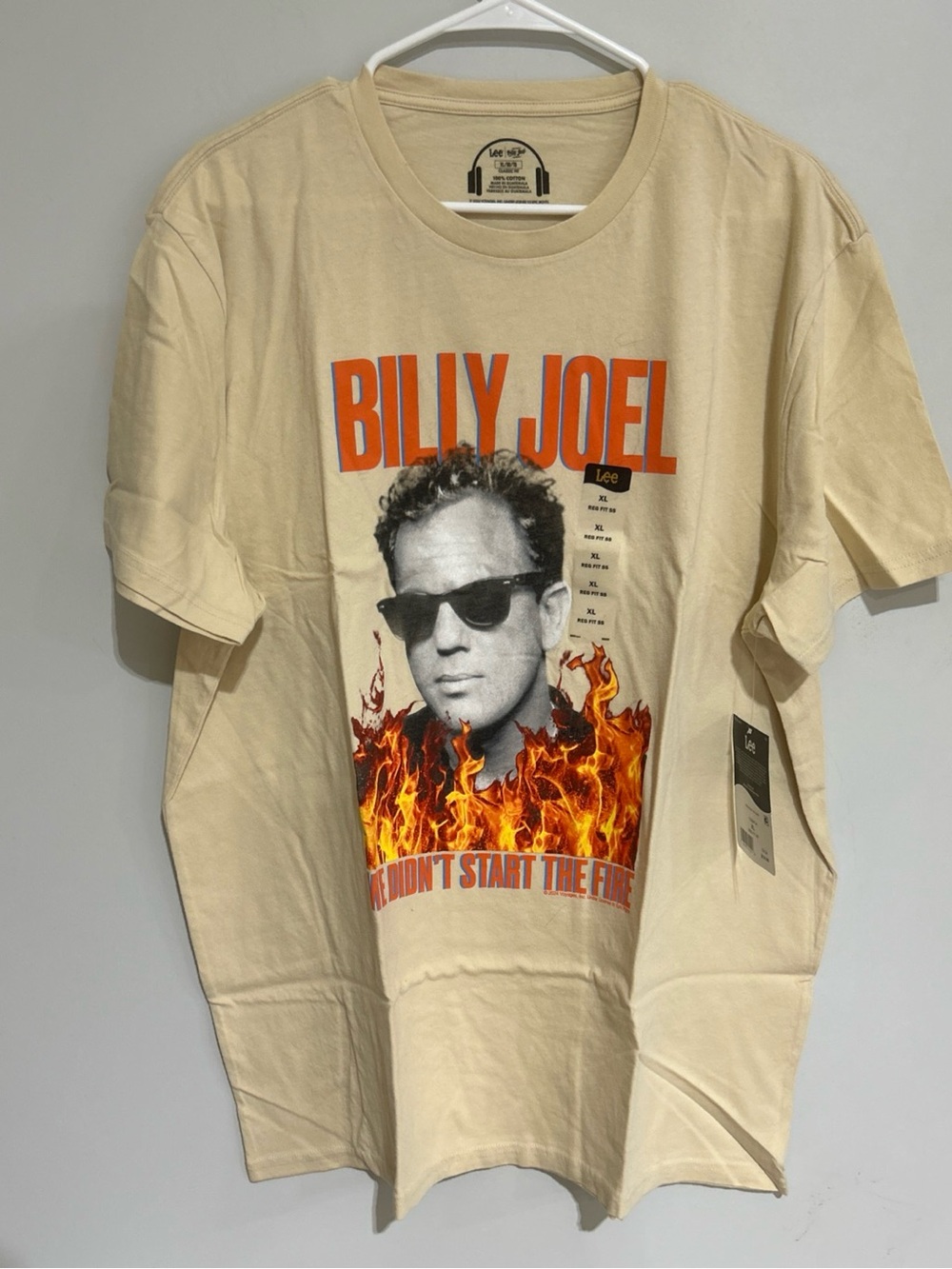 Billy Joel Shirt We Didn't Start The Fire 100% Cotton Size XL NEW WITH TAGS.